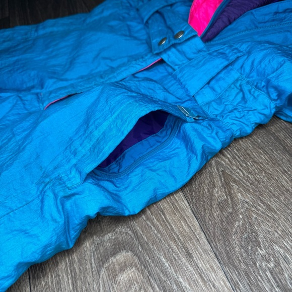 80’s-90’s Vintage Inside Edge Bold Blue and Purple Jumpsuit with Relaxed Fit XS - Picture 7 of 14